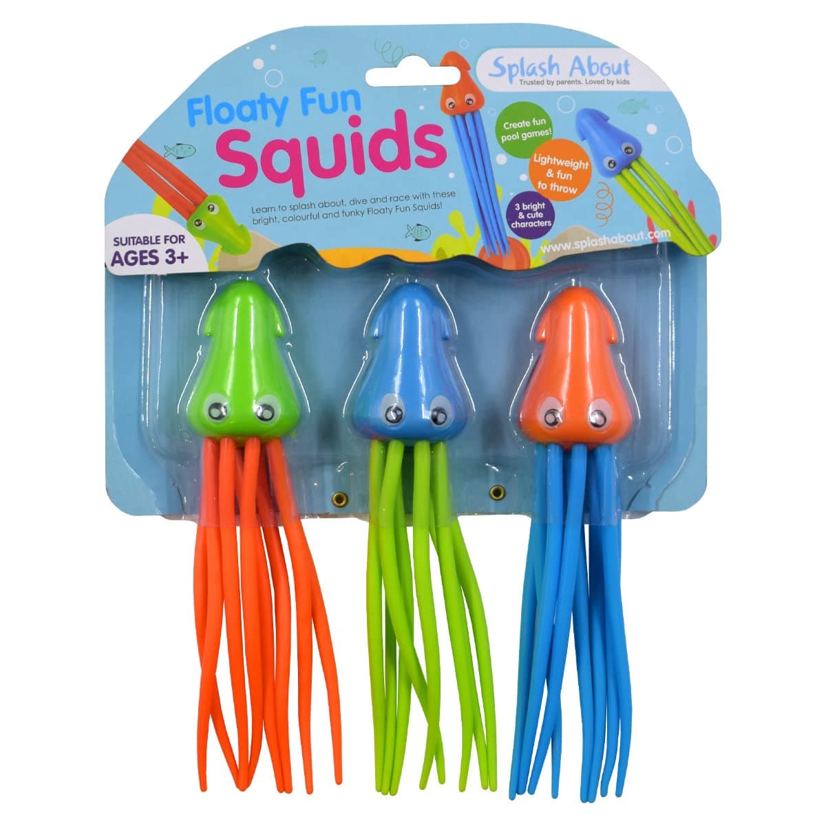 Floaty Fun Squid Dive Toys - Pack of 3