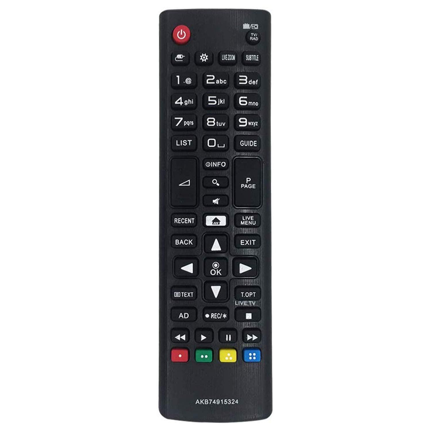 Remote Control AKB74915324 New Replacement Remote Fit for LCD LED Smart TV 32LH590U 32LH604V 43LH630V 43UH664V 49LH590V 49LH604V 55UH6159 No Setup Required TV Remote Control