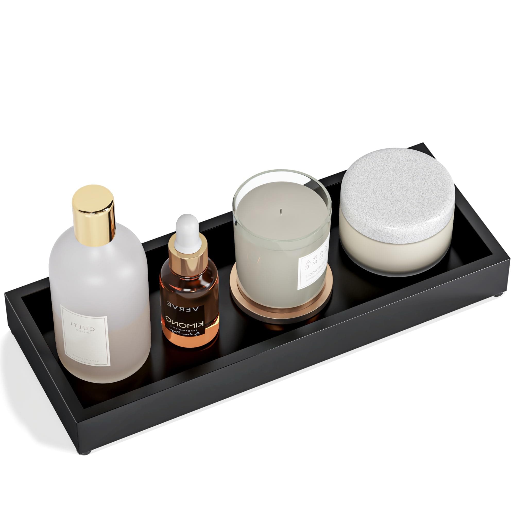 Black Bathroom Vanity Tray