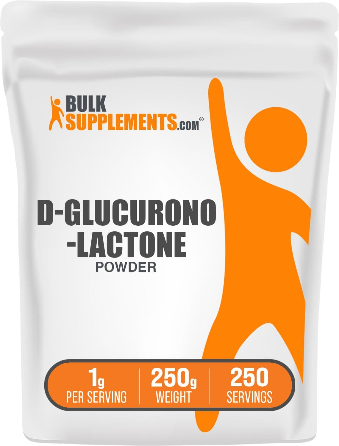 com Glucuronolactone Powder - as D-Glucuronolactone, for Energy Support - Unflavored & Gluten Free, 1g per Serving, 250g (8.8 oz) (Pack of 1)