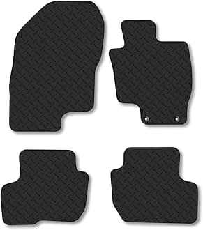 Mitsubishi Outlander [PHEV] (2014-2021) Heavy Duty Thick Rubber Car Mats Accessories Tailored Fit Front Rear Set Compatible Accessory Waterproof Durable Non-Slip 5mm Protection with Clips