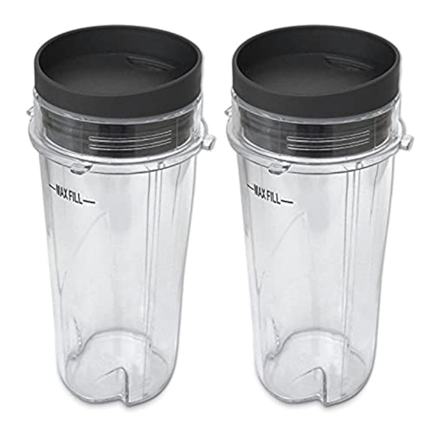 Replacement Parts Two Pack 16-Ounce (16 oz.)Single Serve Cup with lid Fit for Nutri Ninja Mega Kitchen SystemsBL770BL771BL772BL773COBL660BL740 and works with Ninja Ultima Blender BL810BL820BL830