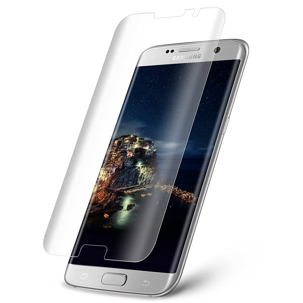 ANkoon Galaxy S7 Edge Screen Protector Tempered Glass, 3D Curved [Case Friendly, 96% Half Coverage Version] HD Anti-Bubble Scratch Fingerprint Proof (Clear)