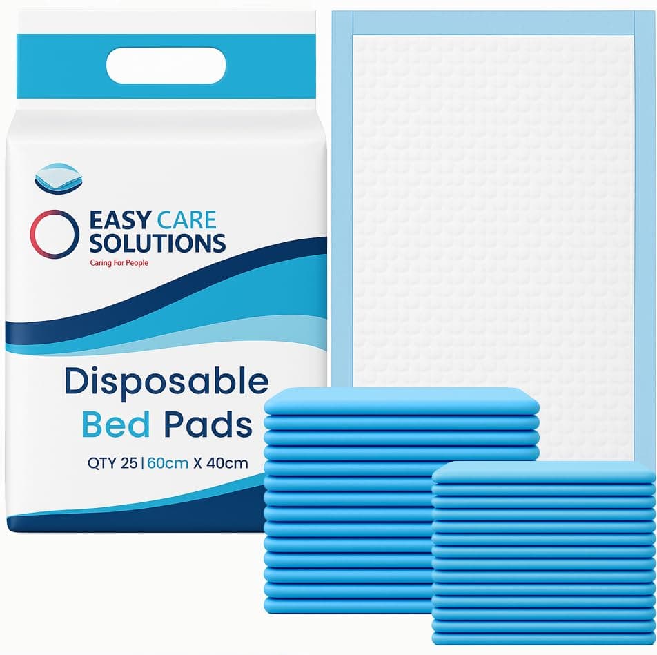 25 x Easy Care Solutions 40 x 60 cm | Disposable Incontinence Bed Pads, Underpads, Bed Mats, Mattress Protectors, Incontinence Pads, Waterproof Bed Sheets for Babies, Children & Adults | 1 Pack of 25