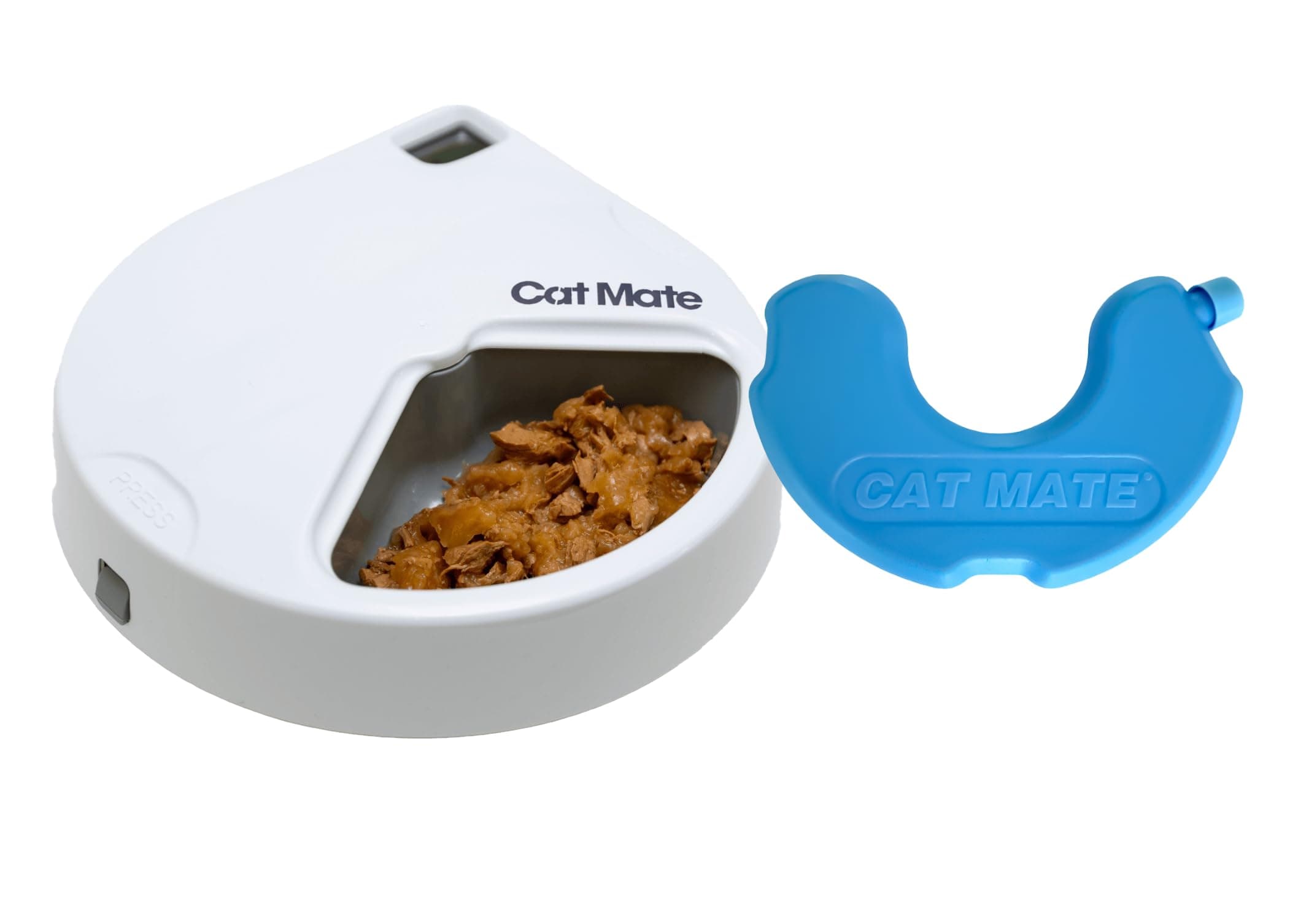 C300 Automatic 3 Meal Pet Feeder with Digital Timer (366) - for Cats or Small Dogs, for Wet and Dry Pet Food, Meals up to 0.73 lb Each, White