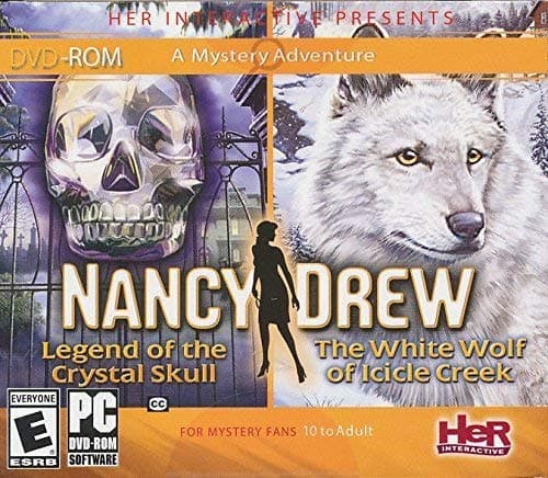 Nancy Drew 2 Pack Crystal Skull & White Wolf Video Game, PC Figurine Set White