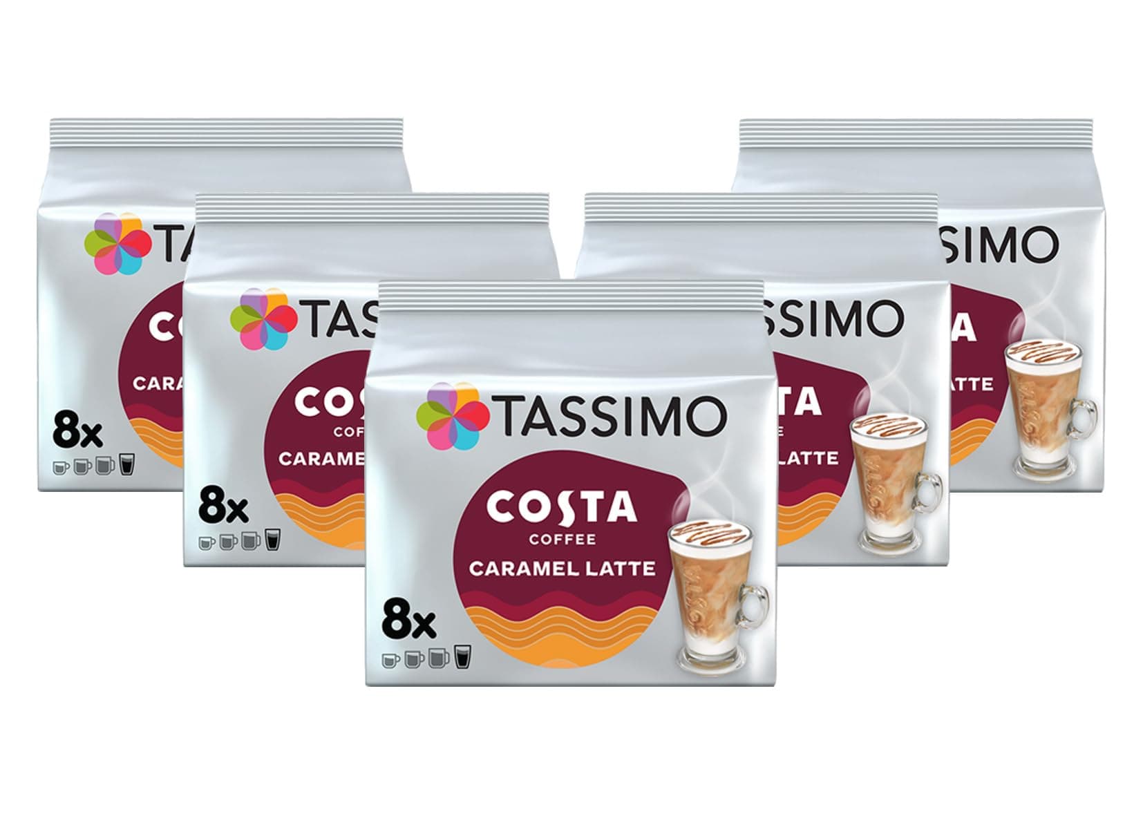 TASSIMO Costa Caramel Latte 8 x Capsule