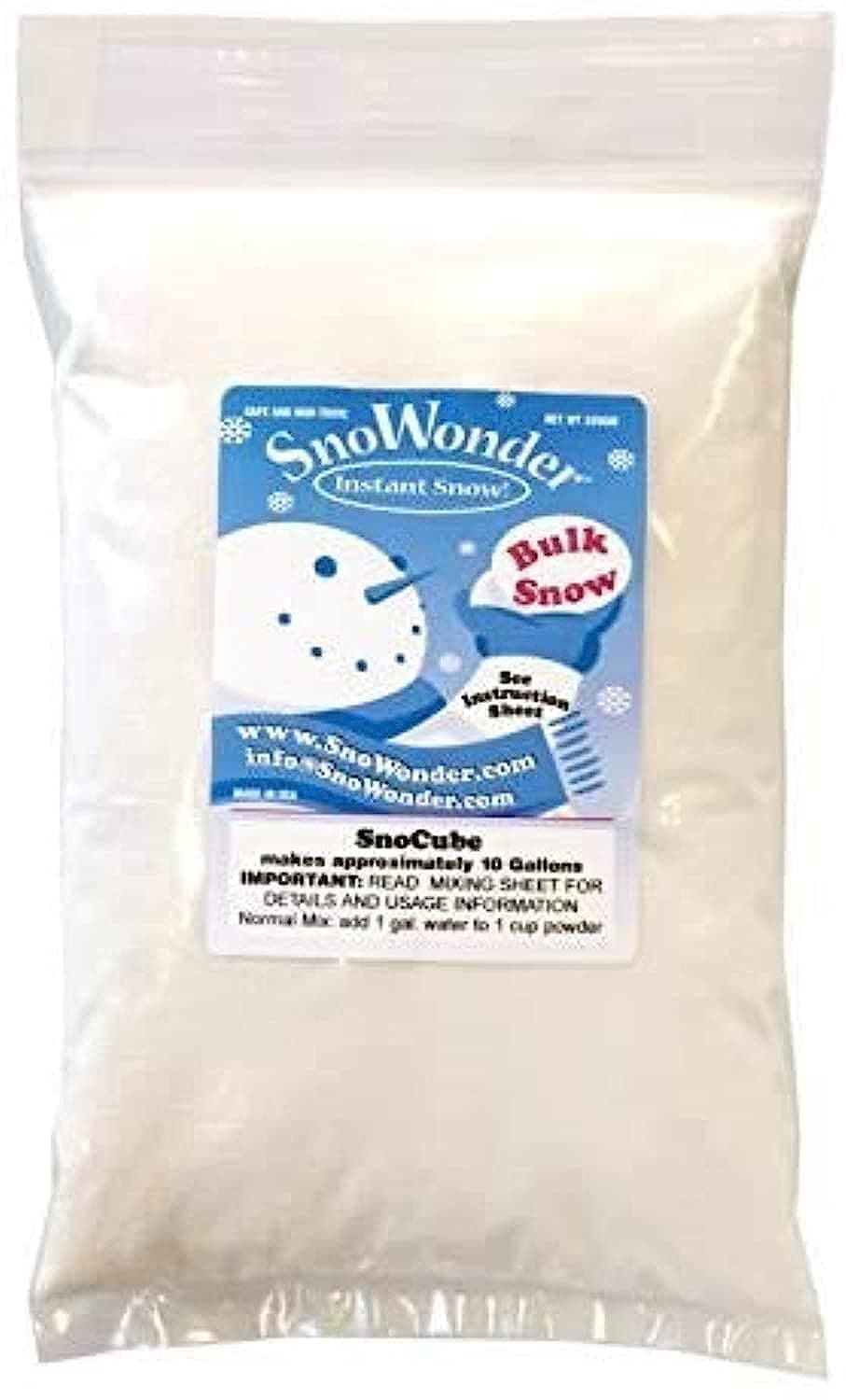 Instant Snow Fake Artificial Snow, Also Great for Making Cloud Slime - Mix Makes 2 Gallons of Fake Snow