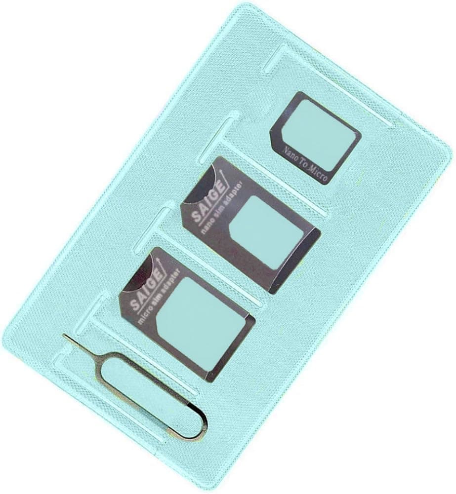 Sim Card Adapter Kit Includes Nano Sim Adapter/Micro Sim Adapter/Needle/Storage Sheet, Pack of 1