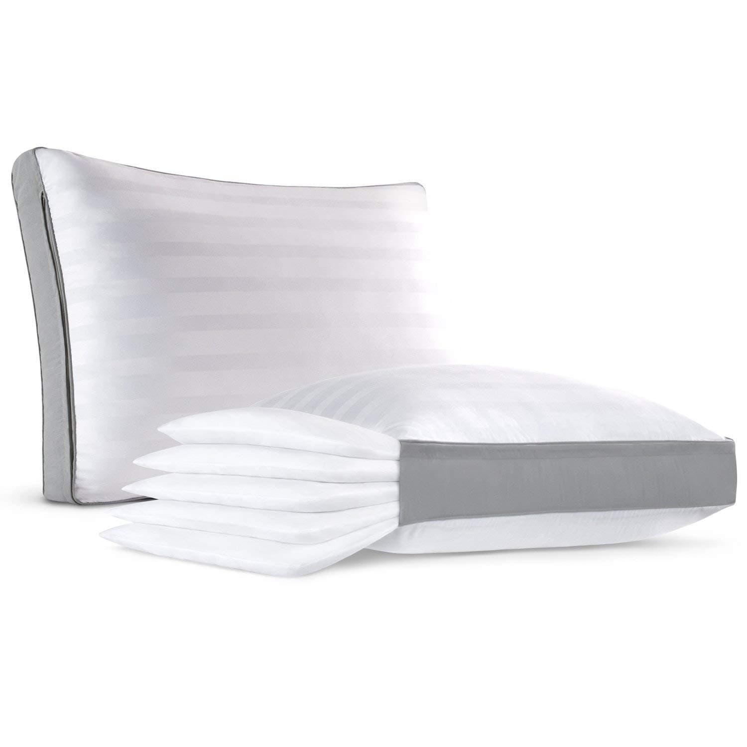 The Ultimate Comfort Stack Pillow - Adjustable 5 Layer Pillow - Add/Remove Layers to Customize Your Pillow Height - Ultra Plush & Hypoallergenic - Queen
