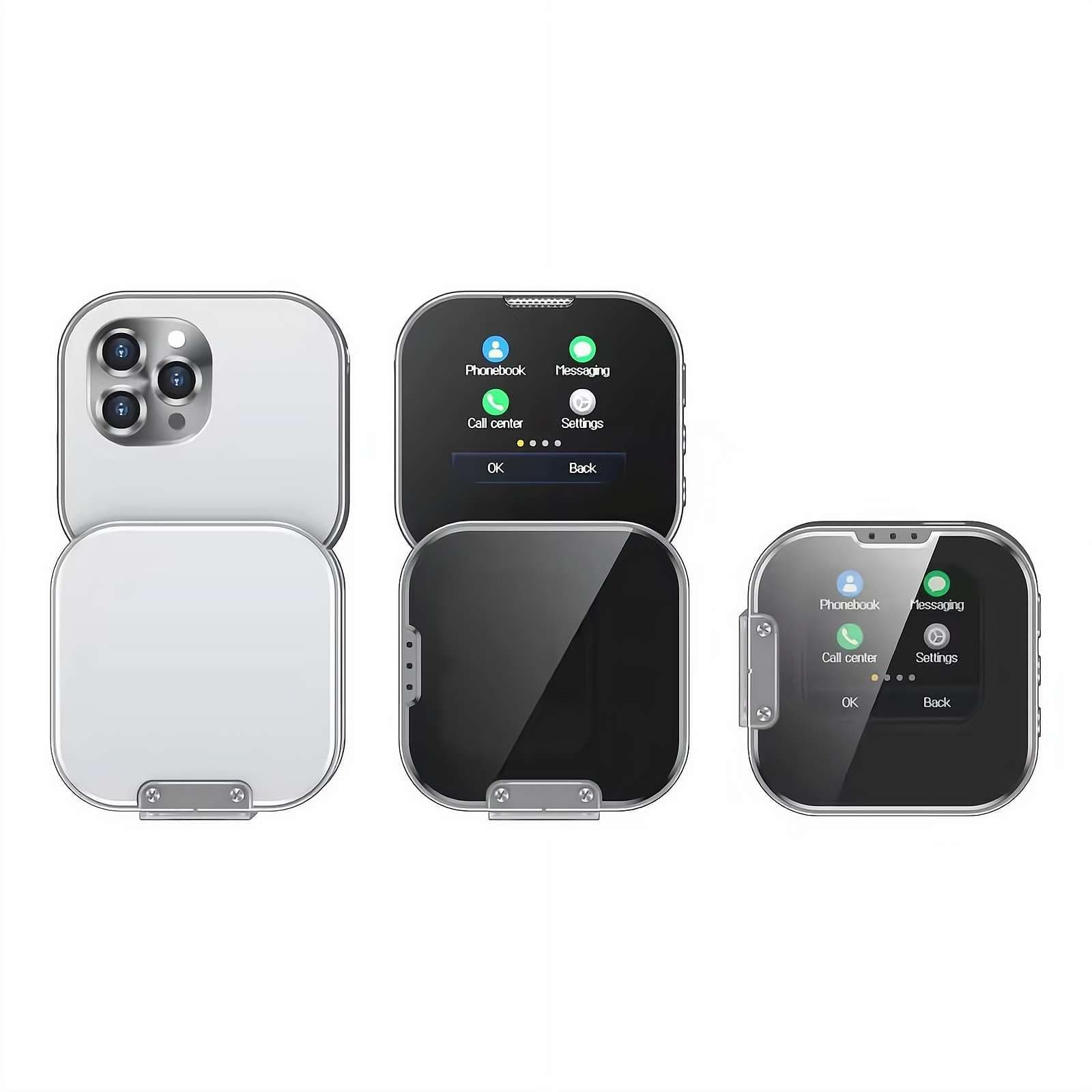 Mini Phone Mini Flip Touch Screen Mobile Phone with Rotating Screen – 1.69” Small Screen, Dual SIM Dual Standby, Pocket-Sized Compact Function Mobile Phone for Kids