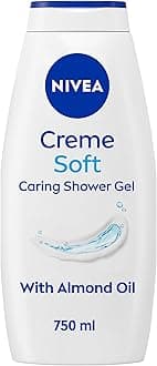 NIVEA Care Shower Creme Soft (750 ml), Caring Body Wash Enriched with Almond Oil, Moisturising Shower Gel with Vitamin C and E, Skin Moisturiser with Mild Scent