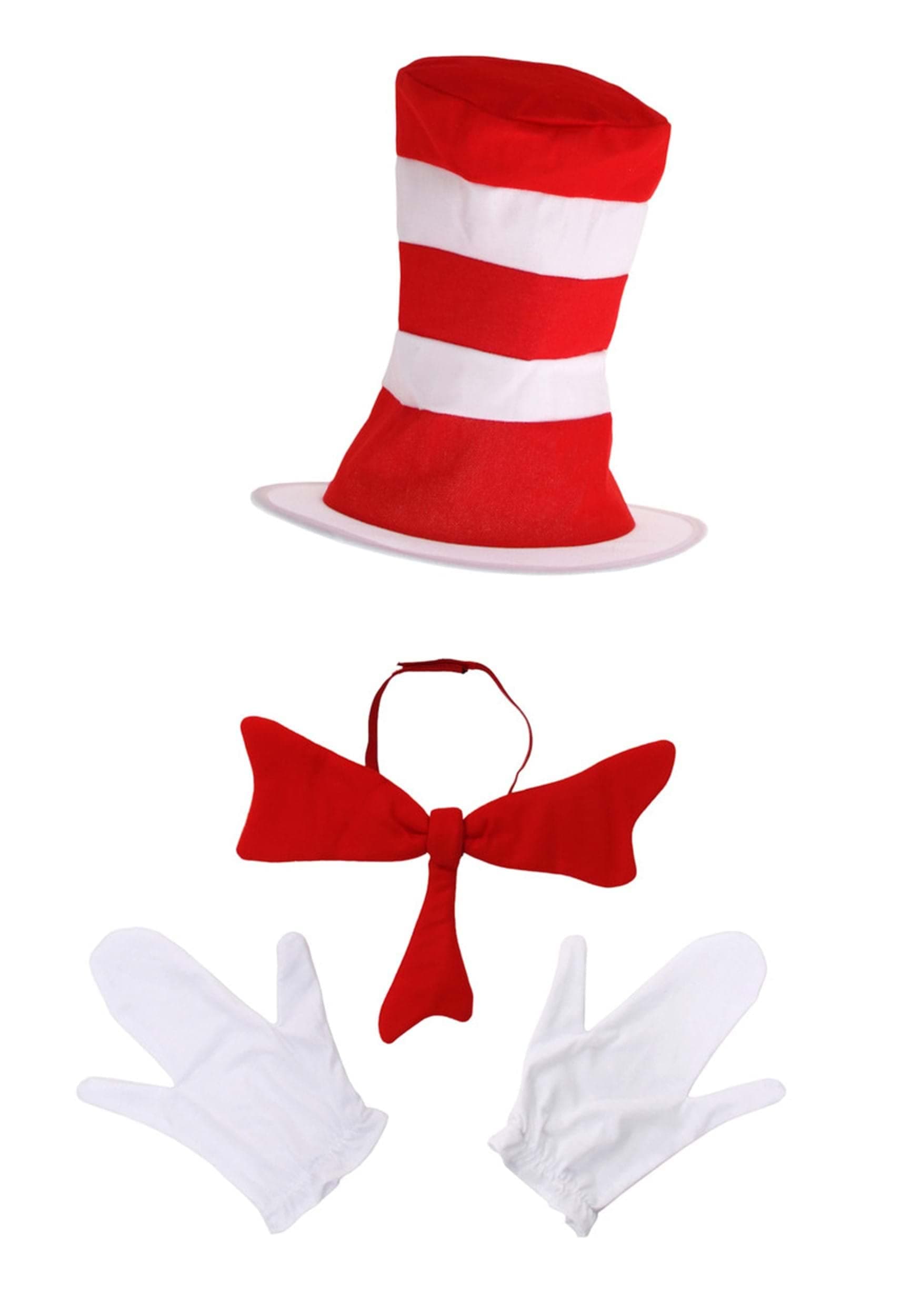 elope Dr Seuss Cat In The Hat Accessory Kit,Red/white,One Size