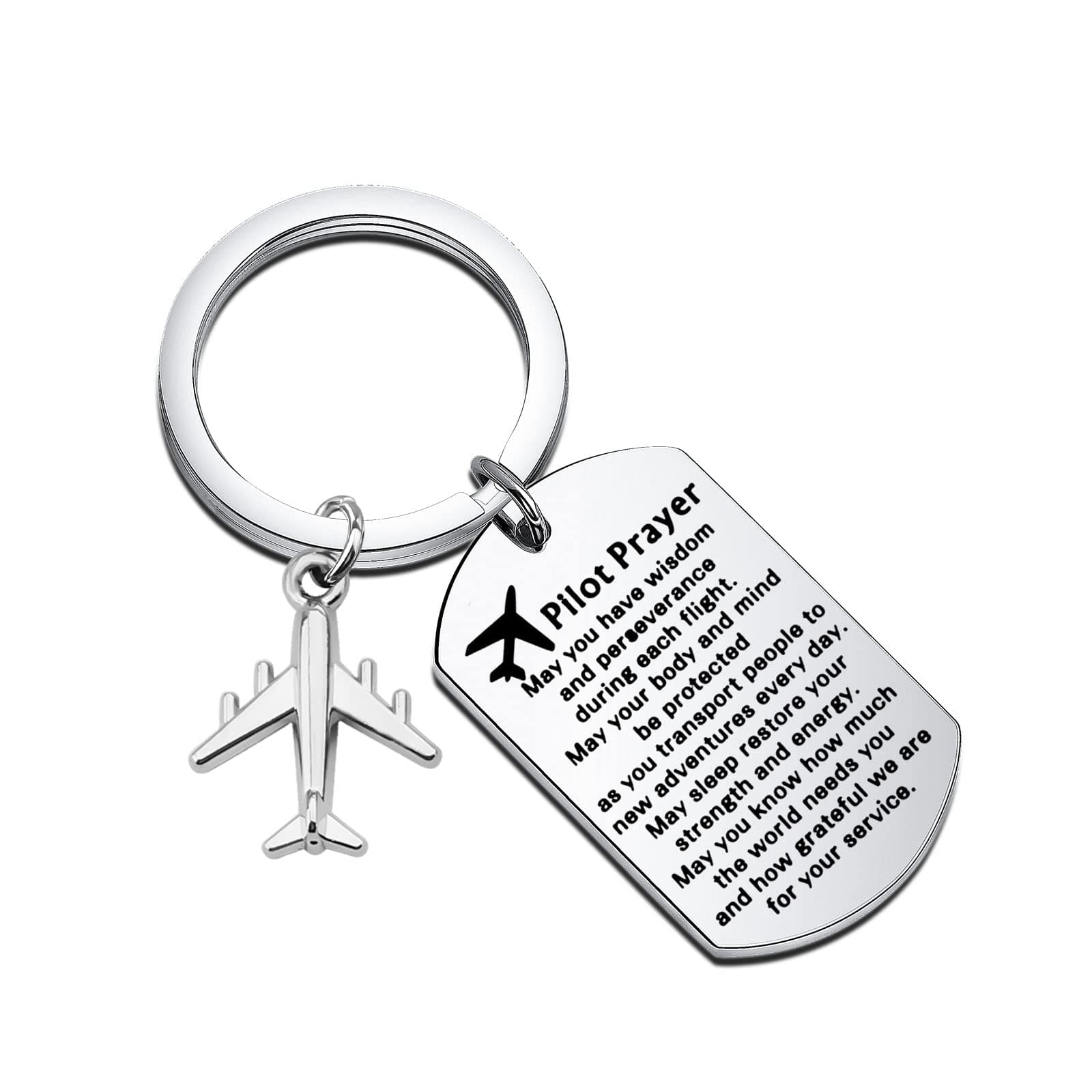 Pilot Gift Keychain Pilot Prayer Aviator Gift Aviation Gift Pilot Student Gift Airplane Keychain Future Pilot Graduation Gift