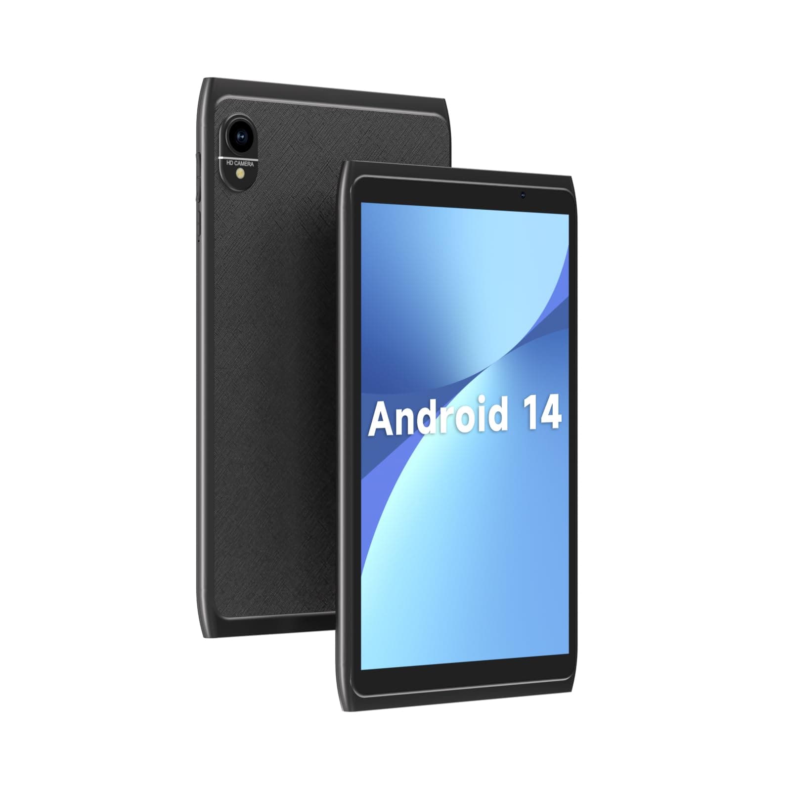 HOTTABLET Android 14.0 8inch Tablet, WiFi 6 2GB RAM 32GB ROM, 1280x800 IPS Touch Screen, 2+8MP Dual Camera, 4300mAh Battery, Black
