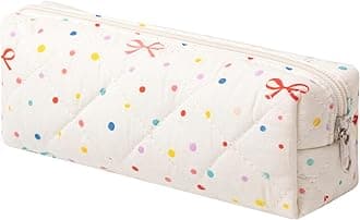 SURBEAV Pencil Case Pen Case Office College School Storage Bag Pouch Holder Box Organizer Makeup Pouch Cosmetic Bag Aesthetic Cute Pencil Case for Girls Boys Kids (T)