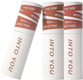 INTO YOU 3Pcs Matte Lipstick Set Lip Mud, Waterproof Long Lasting Smudge Proof Velvet Lip Stains, Multi-Purpose for Lip and Cheek, Non-Stick Cup Not Fade Lip Gloss Makeup Cosmetics Official Directly