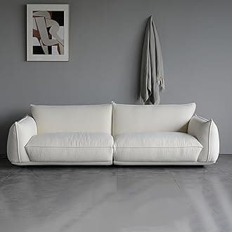 Cloud Sofa Set: Modern Beige Fabric Sectional Sofa for Living Room - Single/Double/Three Seats | Eco-Friendly Plush Comfort (3+1+1 Seater Sofa Set)