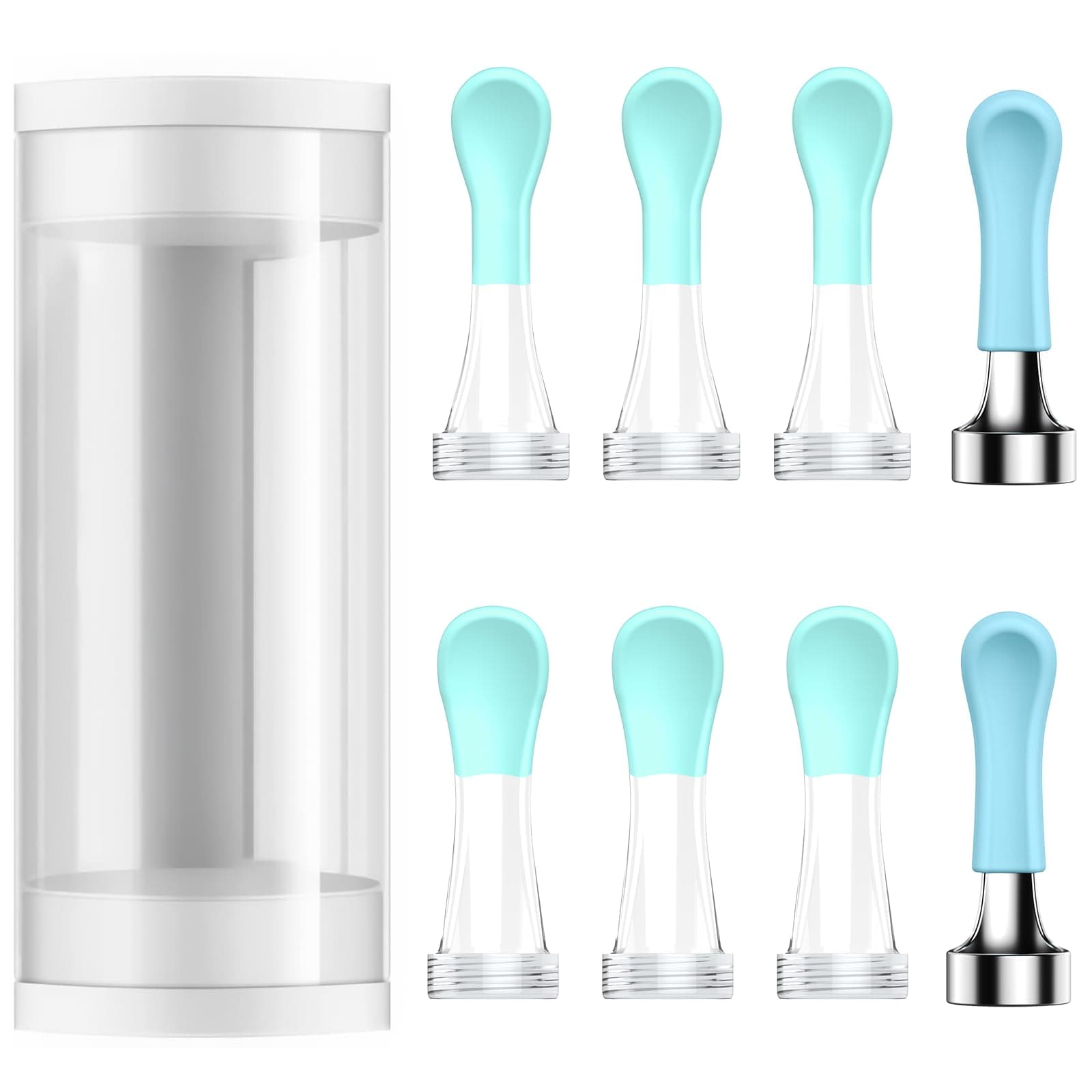 Replacement Tips Ear R1-8 PCS Waterproof Silicone Ear Spoon for Wet/Dry Earwax Cleaning - BEBIRD Original Ear Cleaner Tips Set for W3/R3/T15/X3/D3Pro/M9 (New Spiral Structure)