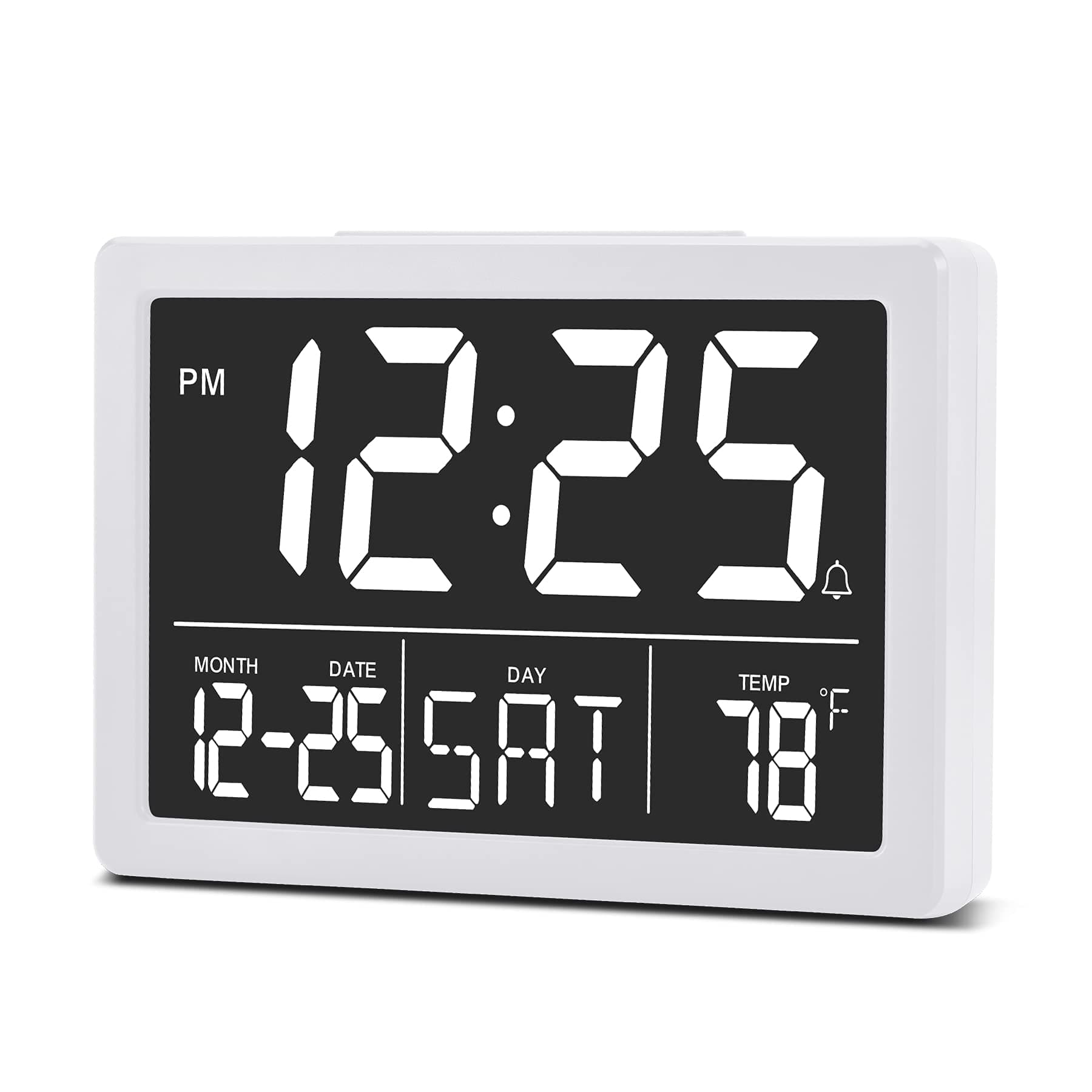 SZELAM Digital Alarm Clock - 5.5" Large LED Display, 6 Brightness Levels, Adjustable Volume, Date and Temperature Display for Bedside, Desk, Bedroom