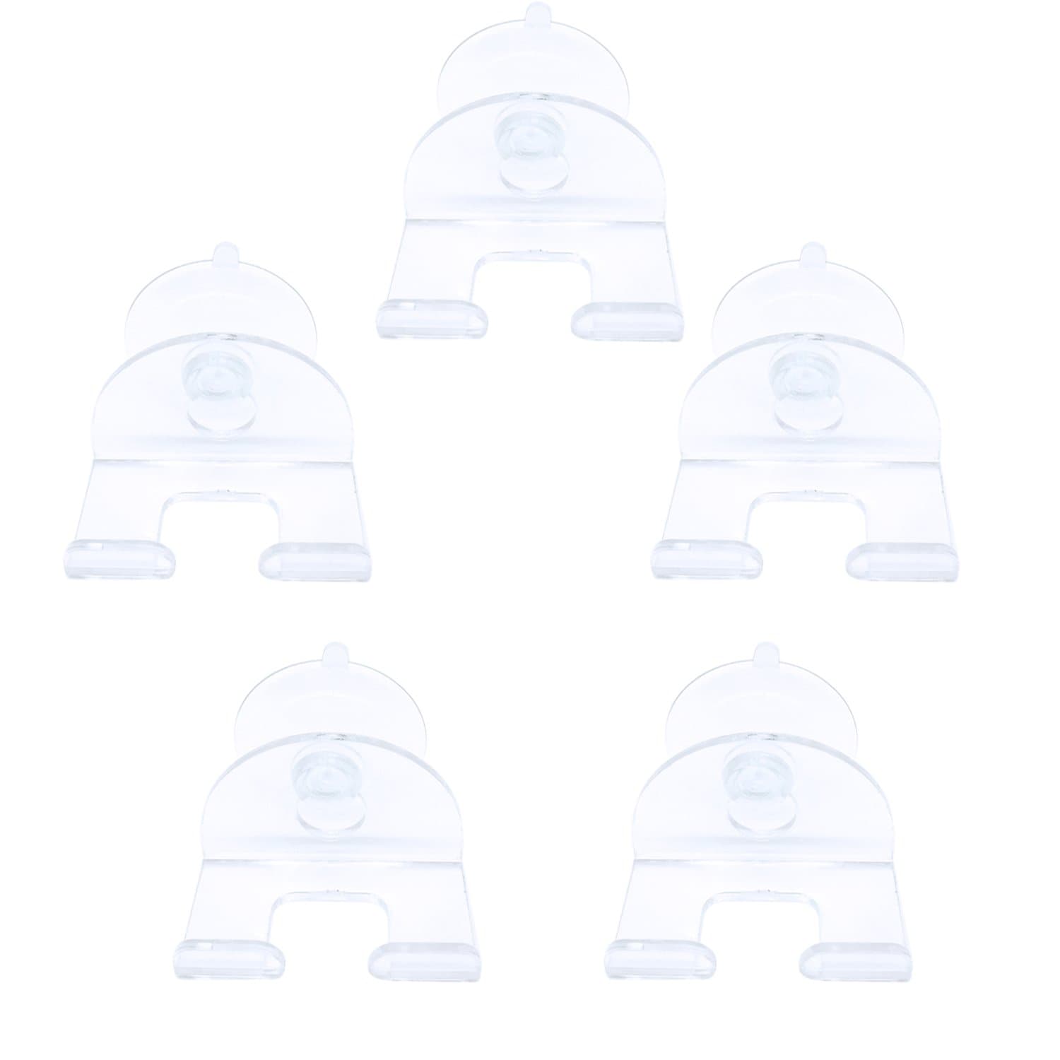 Suction Razor Holder, AOCOKCO Thick Suction Cup Hook Transparent Reusable Hook Super Heavy Duty Razor Holder Set of 5