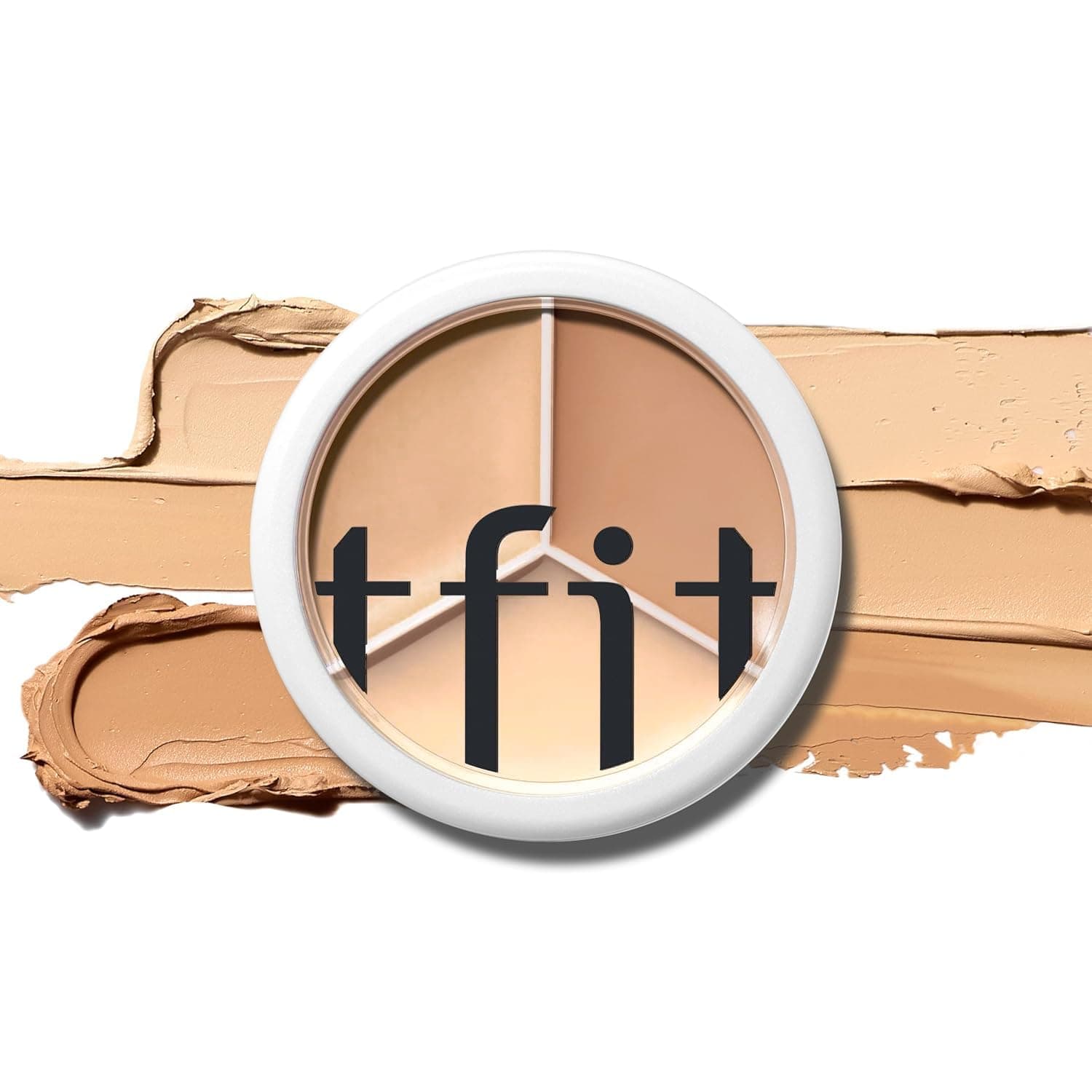 TFIT Multi-Use Pot Concealer - Triple Palette | High-Pigmented, Full Coverage & Crease-Proof | Korean Concealer for Dark Circles, Redness & Blemishes (01 Neutral, 0.52 Oz)