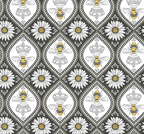 Michael Miller Hive Queen, Charcoal 15 Yard Bolt