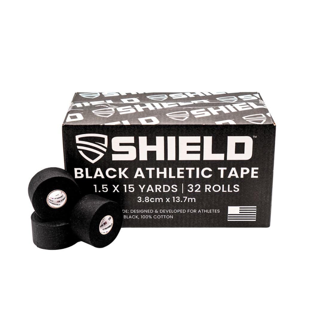 SHIELD | 32 Pack Black Bulk Athletic Tape