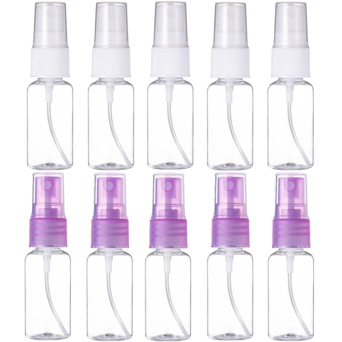 SamGreatWorld 15ml Spray Bottles, 10 Pcs Small Refillable Fine Mist Spray Bottles Leakproof Sprayer Travel Container, Transparent Portable Plastic Empty Atomiser Spritzer for Liquids Cosmetic Perfumes