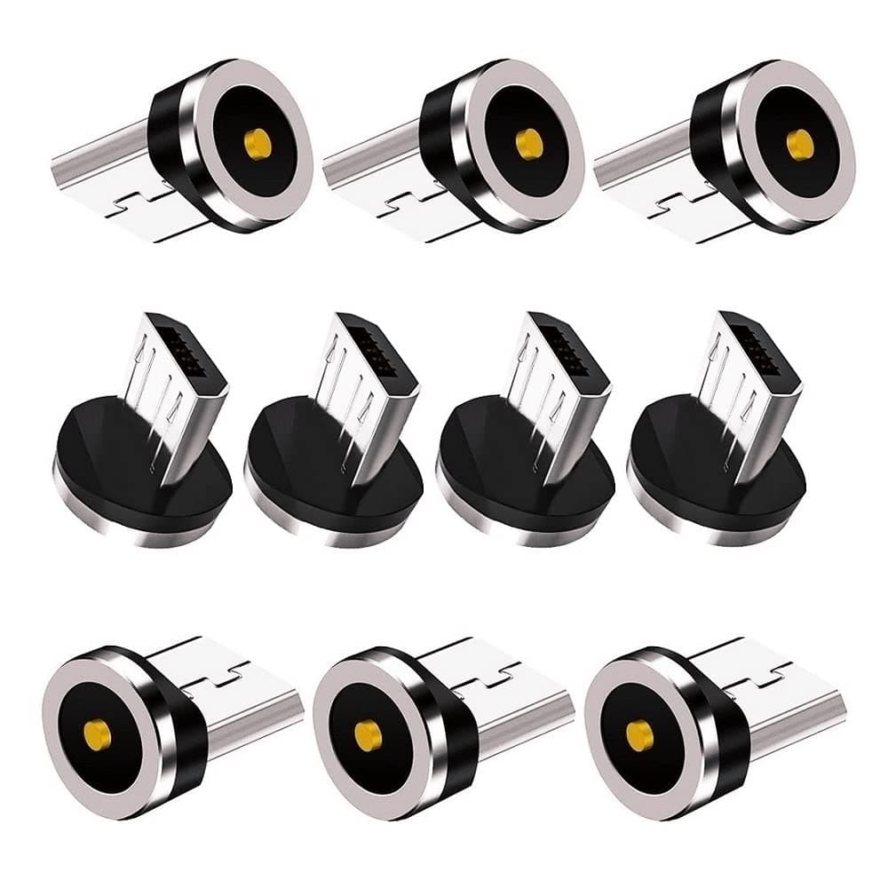 Magnetic Charging Series (Micro Tips) 10pcs,Just Micro USB Tips Without USB Cable Cords,Compatible for MicroAndriod SmartSeries.