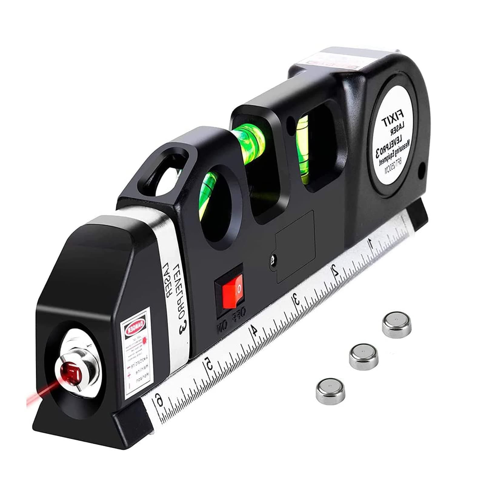 U-HOOME Laser Level Tool, Multipurpose Laser Level Kit Standard Cross Line Laser level Laser Line leveler Beam Tool with Measure Tape Ruler Adjusted Metric Rulersr