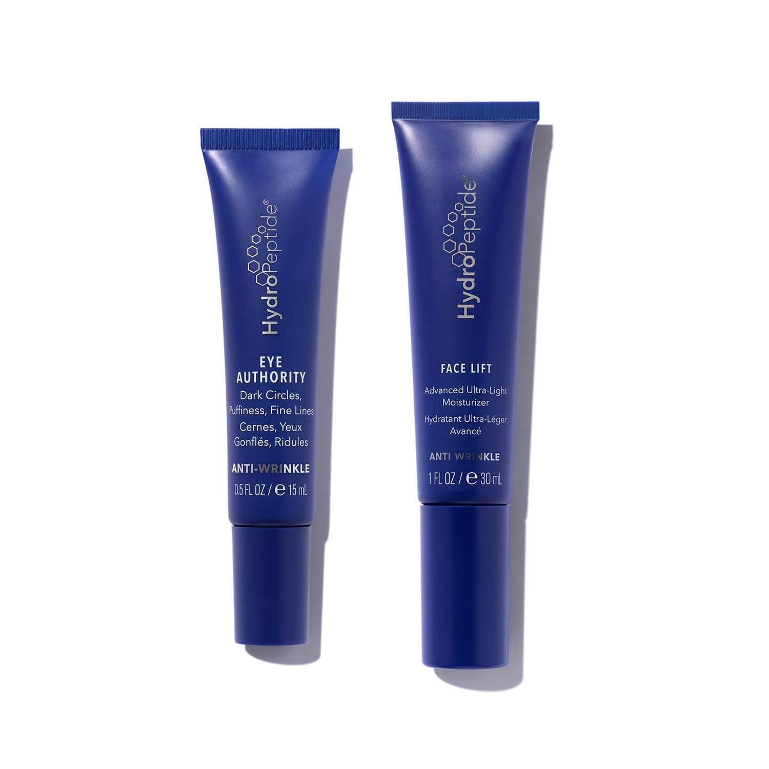 Eye Authority and Face Lift Advanced Ultra-Light Moisturizer Bundle, (0.5 Ounce and 1 Ounce)