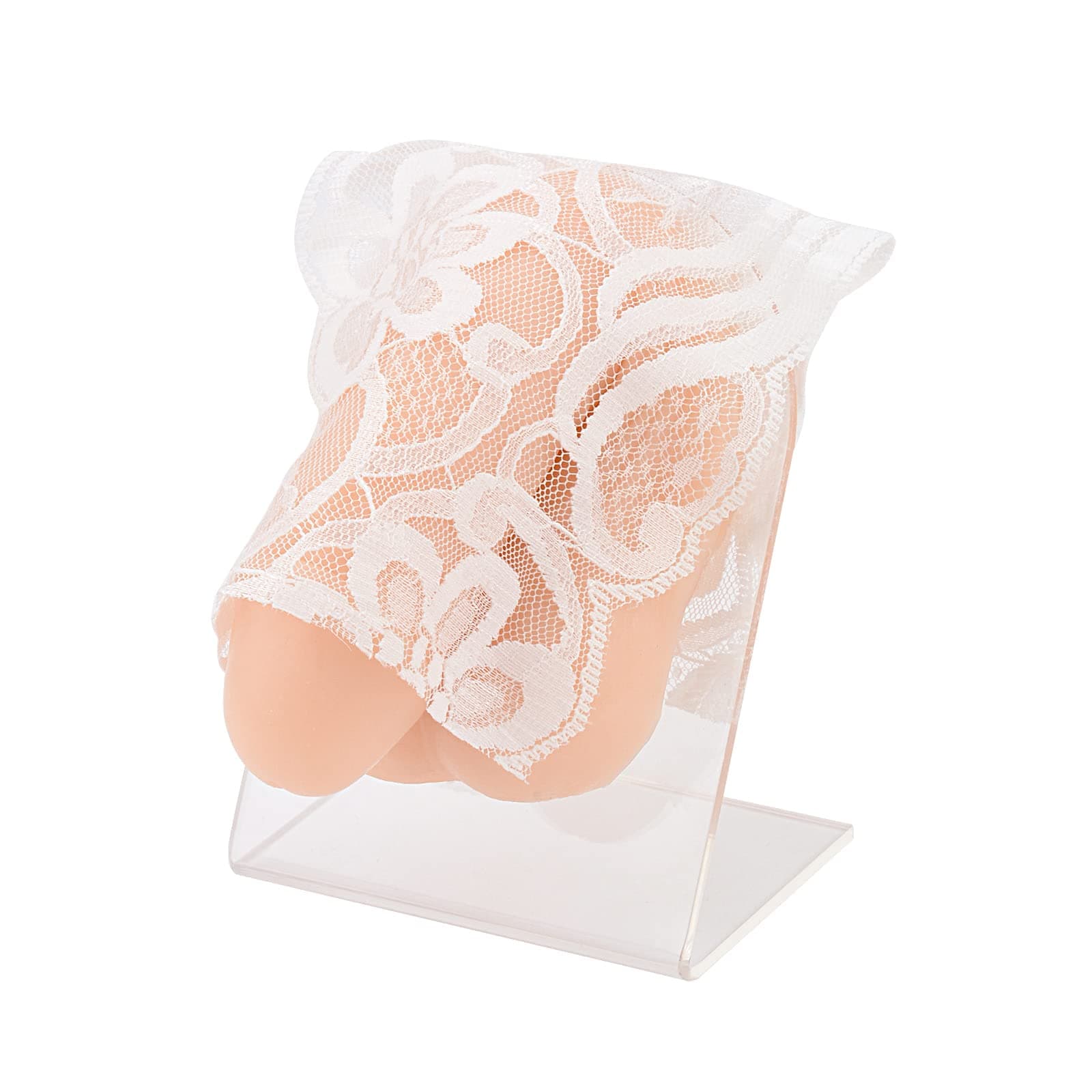 SimCoach Soft Silicone Piercing Model with Acrylic Stand, Piercing Practice Body Parts, Flexible Mold Jewelry Display