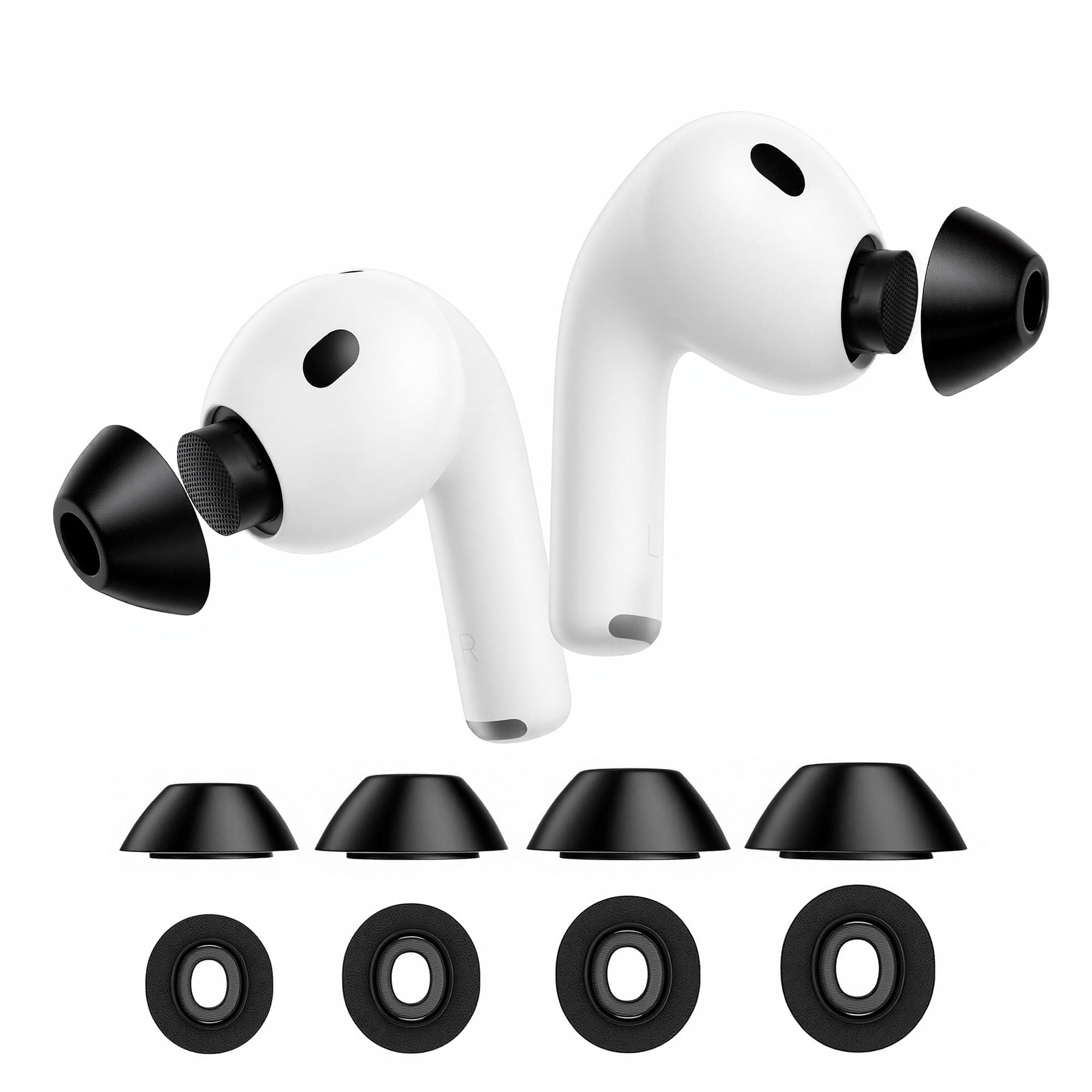 lanwow for AirPods Pro 3 Foam Tips, Memory Foam Ear Tips for AirPods Pro 3 (2025 3rd Gen)，4-Size Variety Pack (XS/S/M/L, 4 Pairs)