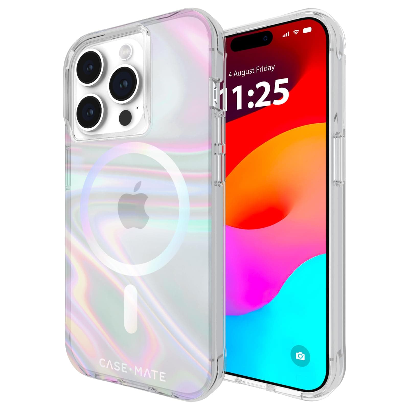 iPhone 15 Pro Case - Soap Bubble [12ft Drop Protection] [Compatible with MagSafe] Magnetic Cover with Iridescent Swirl Effect for iPhone 15 Pro 6.1", Slim, Shockproof, Anti-Scratch Tech