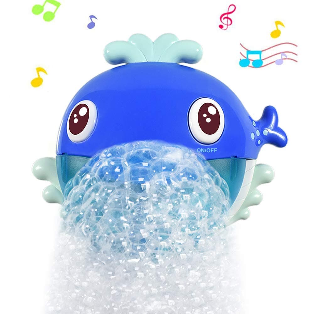 aovowog Baby Bath Bubble Machine,Automatic music bubble Machine Blowing Bubbles Maker Blower Tub Toys ,Big Whale water toys with 20 Pure Music songs for for Baby Boys, Girls