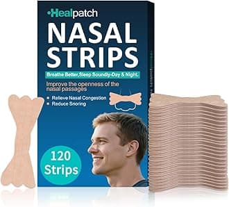 120Ct Nasal Strips for Snoring & Breathing Relief | Nose Tape for Nasal Congestion Relief | Effective Nose Strips to Open Airway, Improve Sleep & Anti Snoring (120 Packs)