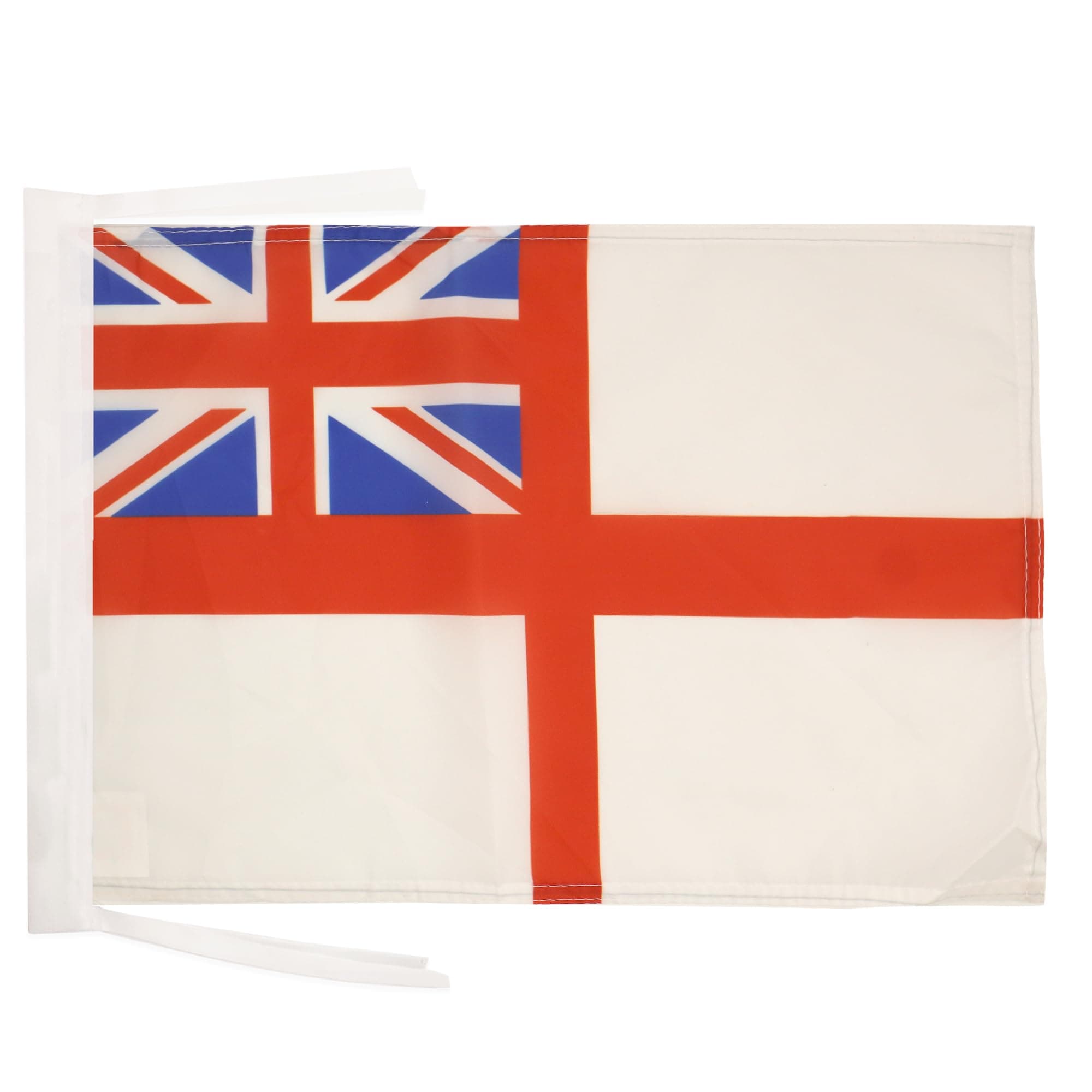 AZ FLAG - White Ensign Flag - 18'' x 12'' - 100% Polyester St George's - British Royal Navy ships Small Banner with Two Cords - Fade Resistant - Vivid Colors - 18x12 in - 45x30 Cm