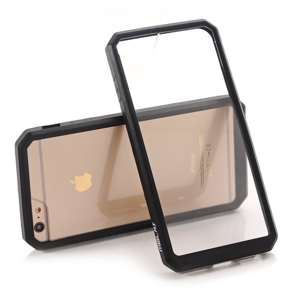 iphone 6s Case, Hybrid Bumper Cover Shock Absorption Scratch Resistant [Unicorn Beetle] Clear Back Shell Fit for Both Apple Iphone 6 and 6s 4.7 Inch Hard Case Black