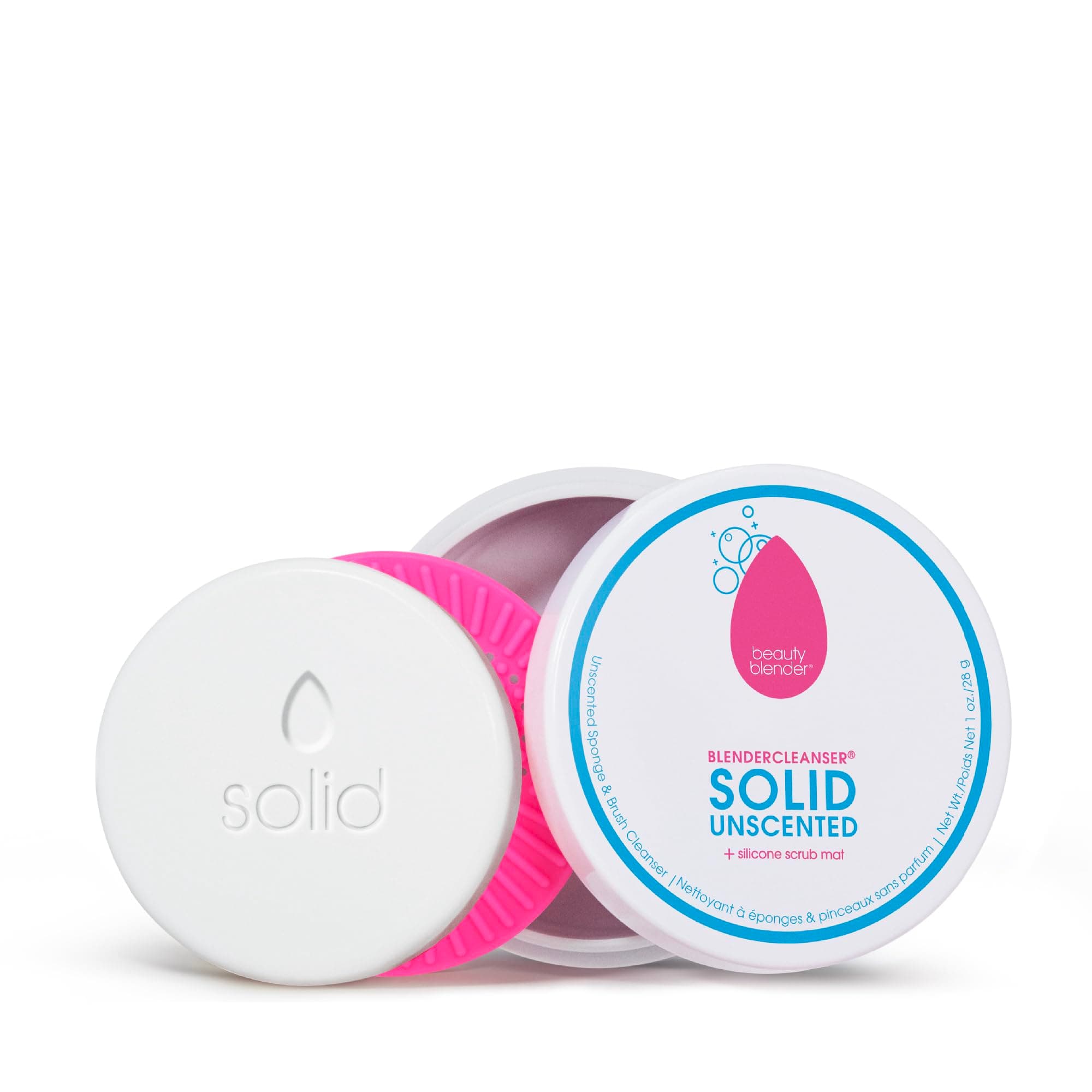 BLENDERCLEANSER Solid, Unscented - Makeup Cleaner for Brushes & Sponges, Professional Cleansing Tool, Makeup Sponge Cleaner, Vegan & Cruelty Free, Made in the USA