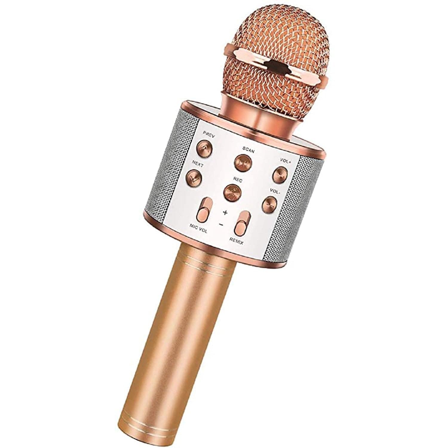 Dotpicks Wireless Bluetooth Recording Condenser Handheld Microphone Bluetooth Speaker Audio Recording Karaoke with MIC (Multicolor 1 PC)