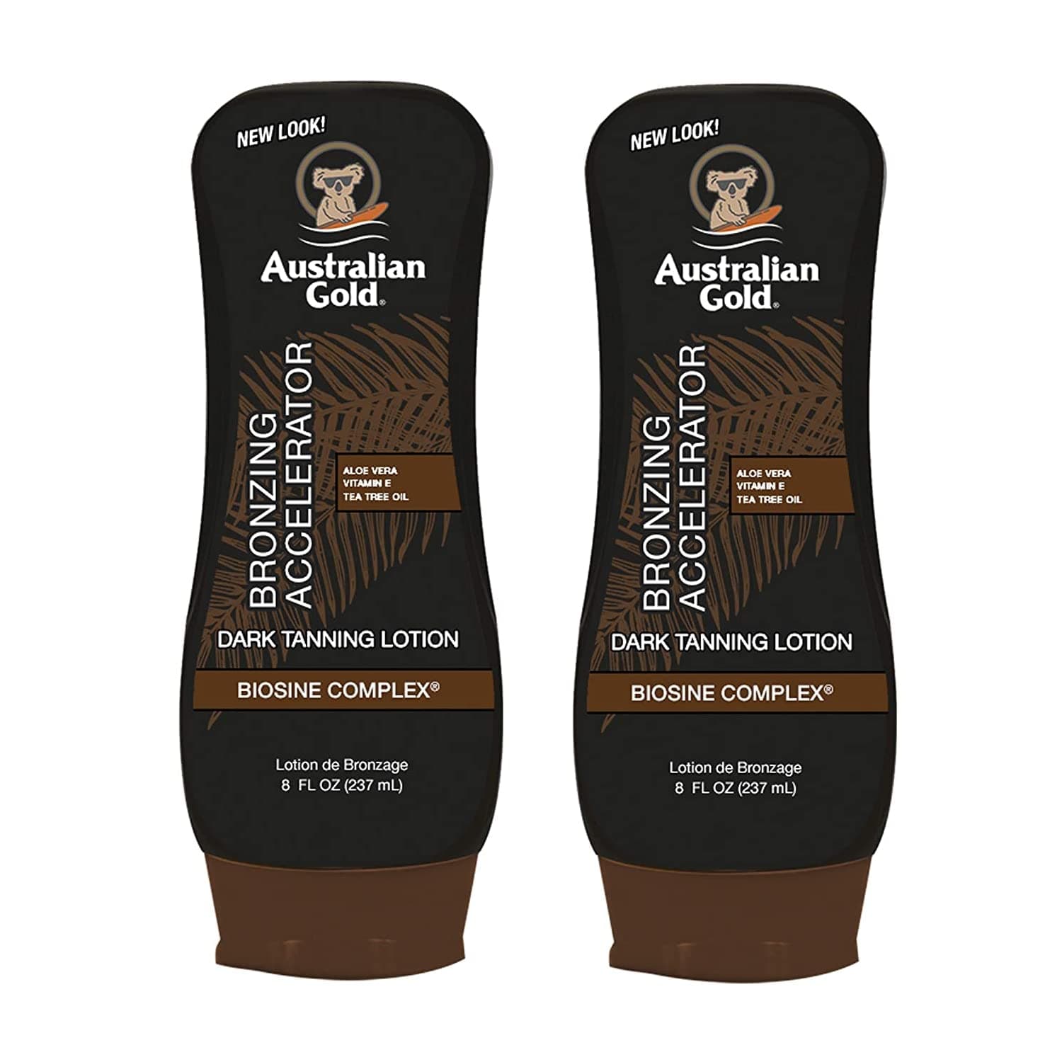 Australian Gold2 Pack Dark Tanning Accelerator Lotion with Bronzer