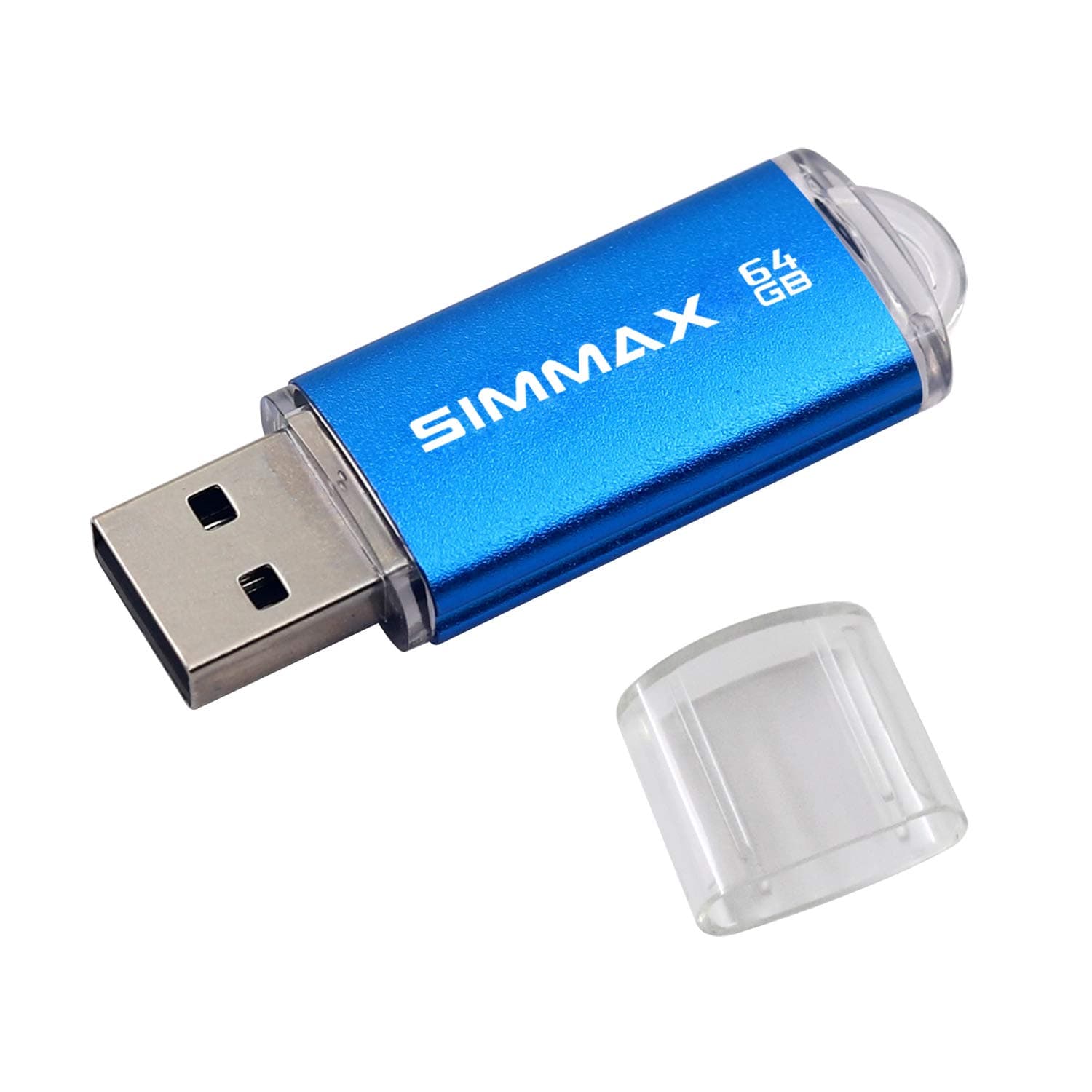 Memory Stick 64GB USB 2.0 Flash Drives Thumb Drive Pen Drive (64GB Blue)