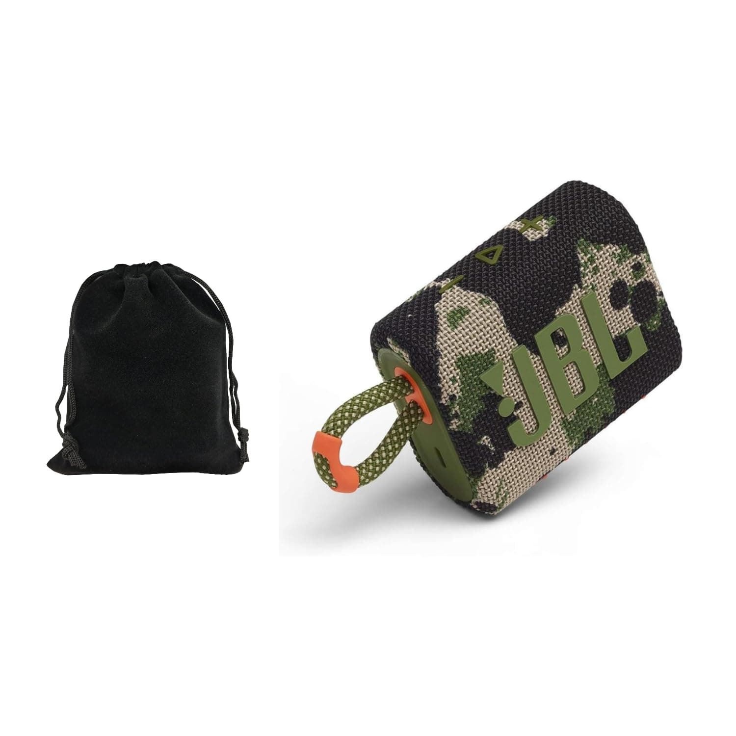 Go 3 - for Portable Use - Speaker with Bluetooth - Built in Battery Waterproof and Dustproof - includes Storage Pouch (Camoflauge), JBLGO3-Pouch