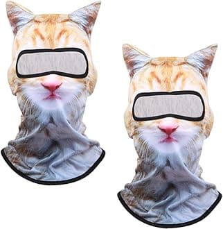 3D Cat Ski Balaclava Sheisty Face Mask with Ears,Cute Full Face Hood Mask Animal Ski Mask for Riding Sports Outdoor