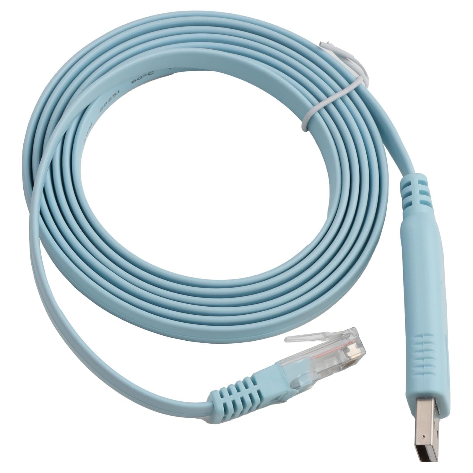 USB to RJ45 Cable for Cisco Console, USB to Console Cable with FTDI Chip, RS232 Routers Switches Console Connection Cable 8P8C Support Windows, Vista, MAC, Linux, 5.9FT/1.8m