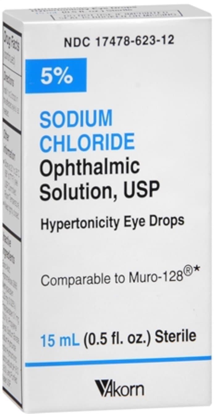 Akorn Sodium Chloride Solution 15 mL (Pack of 5)