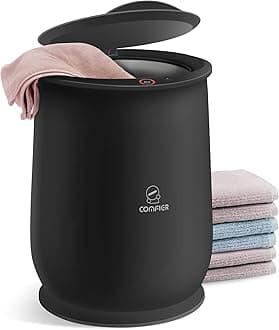 Comfier Hot Towel Warmers for Bathroom, Gifts for Dad,Him,Her, Large Towel Warmer, Heat Towels in 10 Minutes, Blanket Warmers for Home, Auto Shut Off, Bathrobes, Baby Blanket(Black)