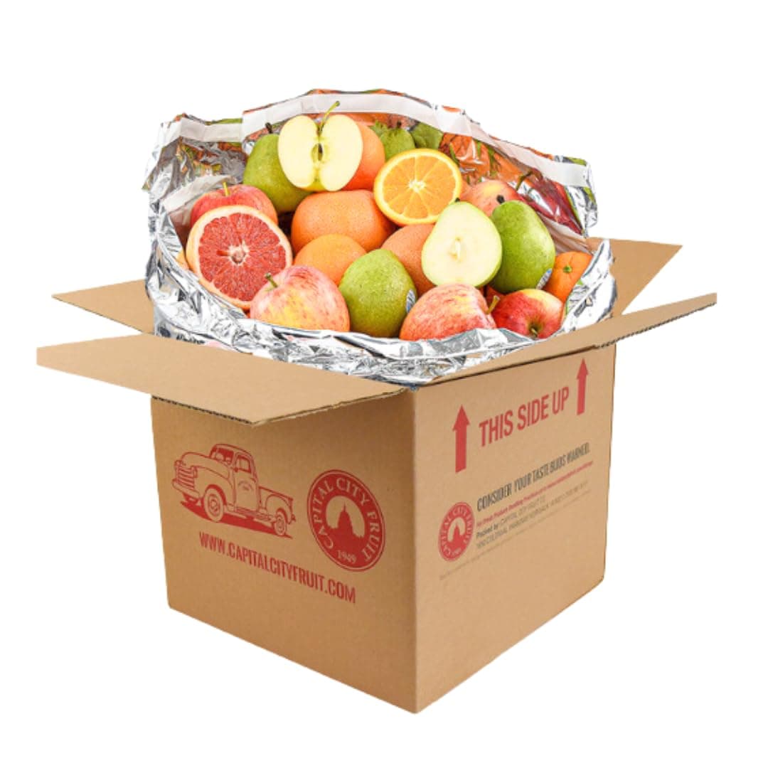 Gourmet Fruit Gift Pack, (20lbs) Orchard Fresh Oranges, Pears, Apples, and Grapefruit (32 pieces) loaded with Immunity Boosting Vitamin C from Capital City Fruit, Farm Produce Direct