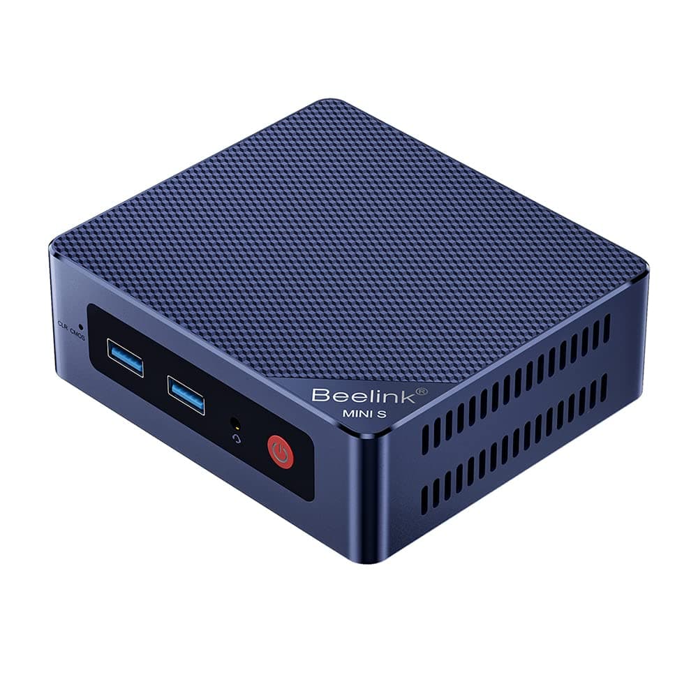 Beelink MINI S12 Mini PC with Processor N95 (4C/4T), 8G DDR4/256G SSD 4K UHD, Dual HDMI Ports, WiFi5, BT4.2 2.5G LAN Micro Computer Support Auto Power On, WOL